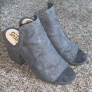 Sam Edelman grey suede fall booties